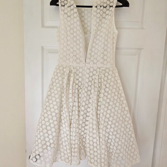 Gorgeous Vintage Daisy Embossed Dress With Crinalin - Picture 3 of 6